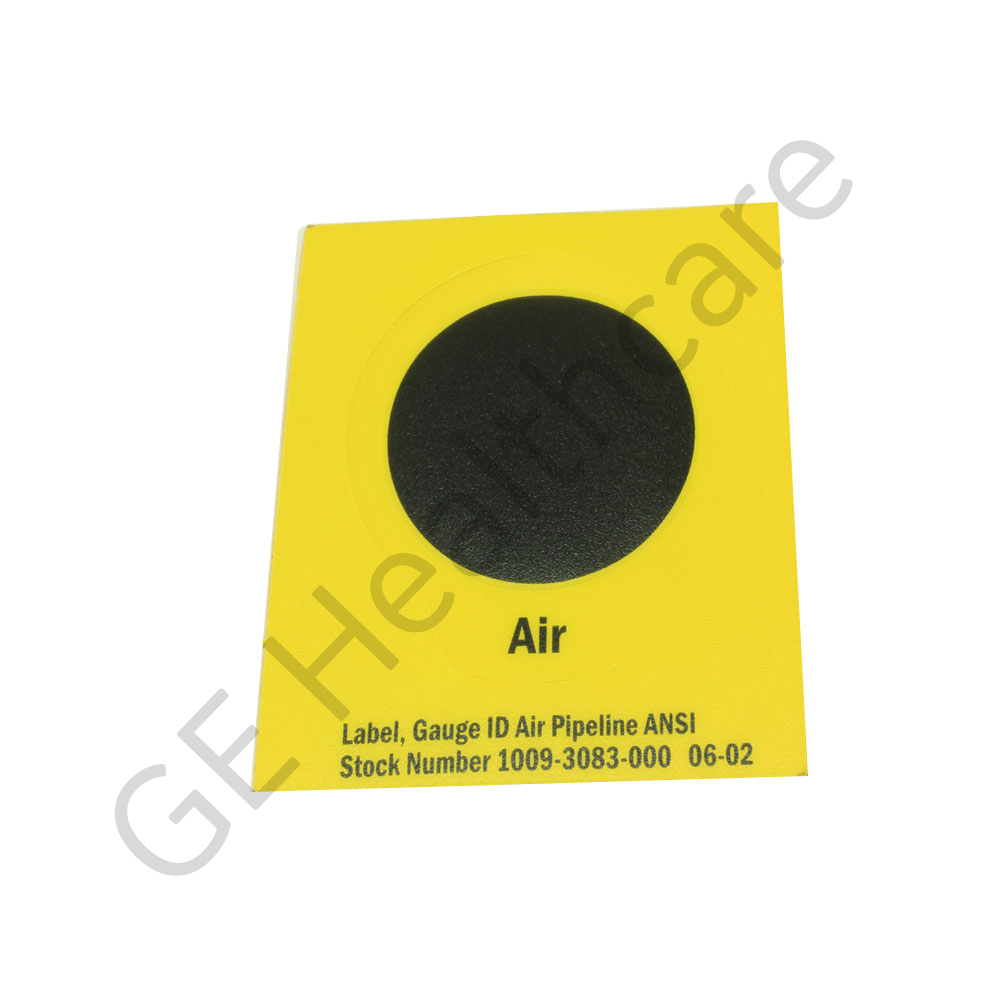 Label GA ID Yellow/Black Air Pline ANSI Label GA ID Yellow/Black Air Pline ANSI