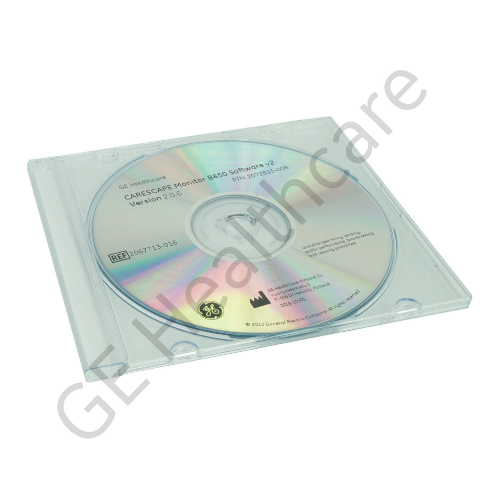 Kit DR CARESCAPE B850 Software v2.0.6 Kit DR CARESCAPE B850 Software v2.0.6