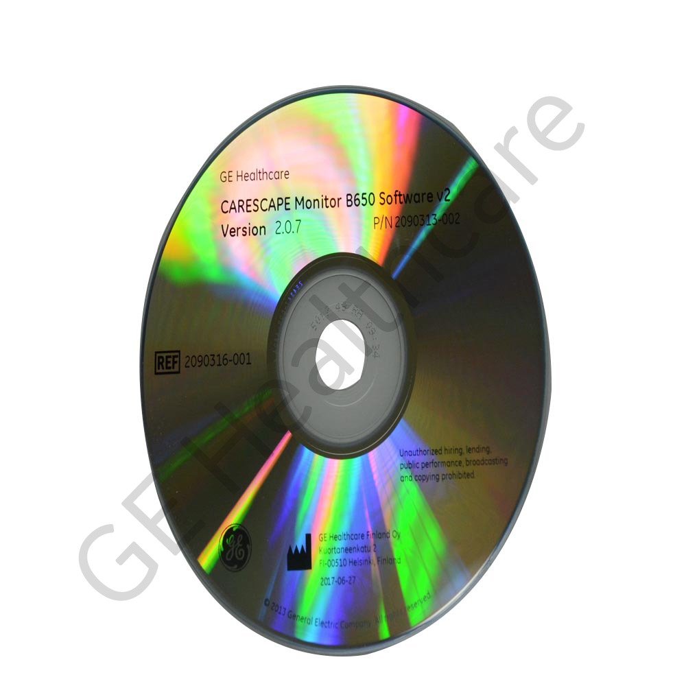 CARESCAPE B650 Software Disaster Recovery Kit v2.0.7