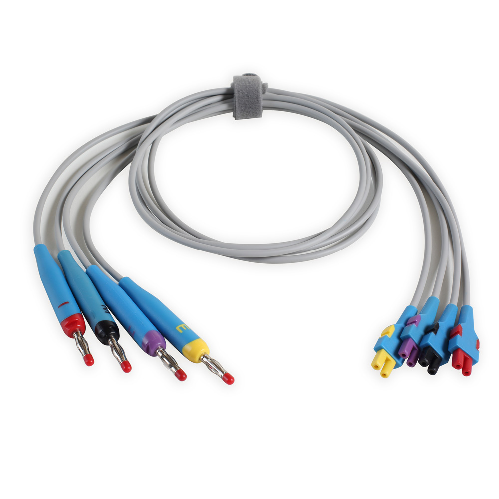Leadwire Set , 4 Add-On, Banana, IEC-HEIM, 1/pack Leadwire Set , 4 Add-On, Banana, IEC-HEIM, 1/pack