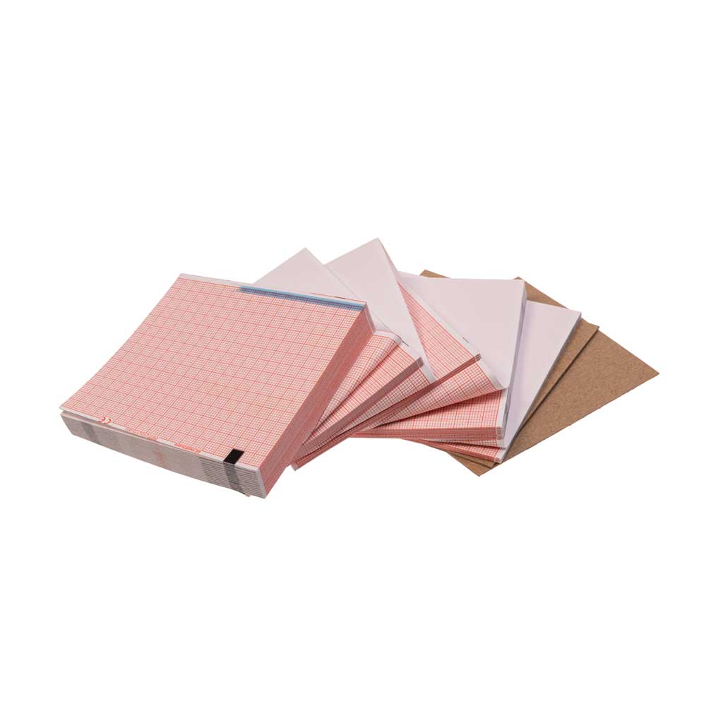 THERMAL PAPER 80MM WIDE, RED GRID 75MM WIDE, Z-FOLD, BLOCK QUEUE,280 SHEETS, 10 PACKS