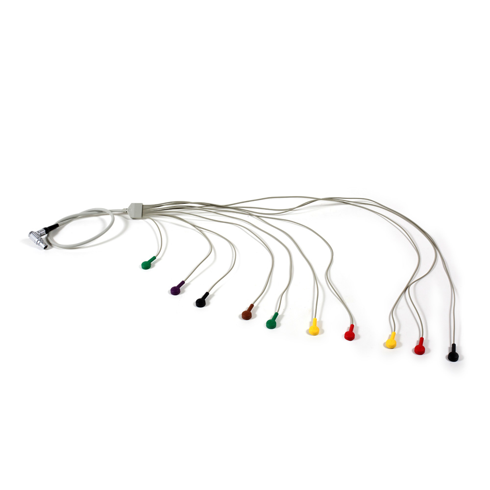 SEER 12-Channel Holter ECG Cable, Round, IEC, 130 cm/51.2 in., 1/pack
