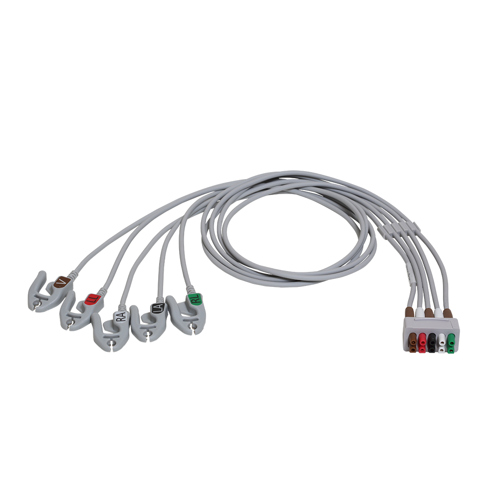 ECG Leadwire Set, 5-LD, Grabber, AHA, 74 CM/ 29 IN ECG Leadwire Set, 5-LD, Grabber, AHA, 74 CM/ 29 IN