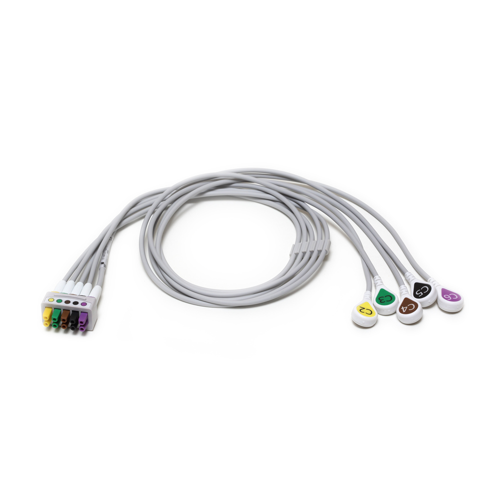 ECG Leadwire set, 5-lead C2-6, snap, IEC, 74 cm/ 29 in ECG Leadwire set, 5-lead C2-6, snap, IEC, 74 cm/ 29 in