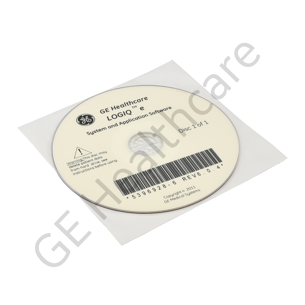 LOGIQ E R6.0.4 System and Application DVD LOGIQ E R6.0.4 System and Application DVD