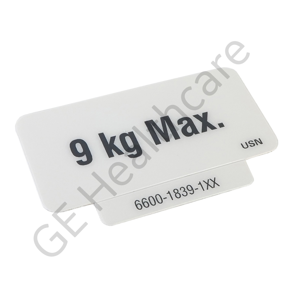 Sticker Label Shelf Load Limit 20lbs Gray