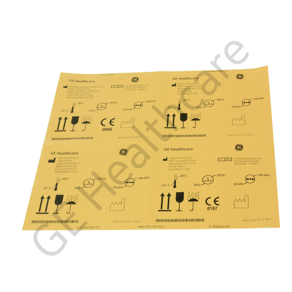 Sticker Label Rating Plate 115V Sticker Label Rating Plate 115V