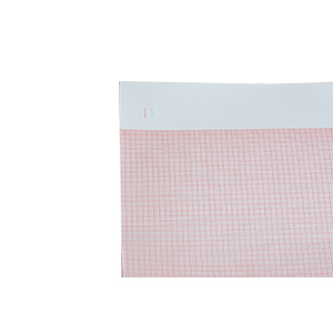 Thermal Grid Paper A Red 155mm Wide Z-Fold Hole Queue